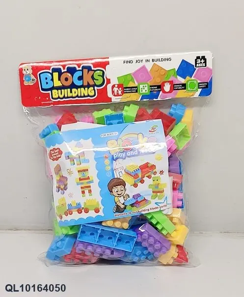 132 Pieces Of Wooden Blocks/PVC Super-Thin Card Head Bags PVC Super Transparent Card Head Bag wholesale from Qili Toys