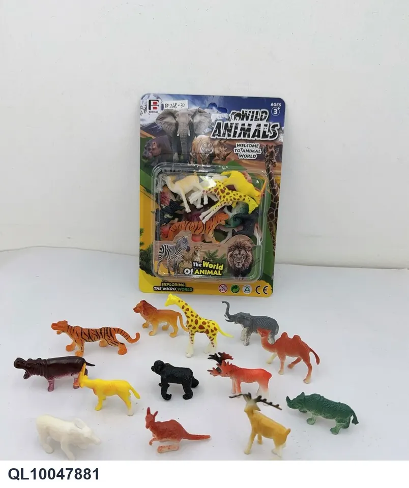 14 Simulated Wild Animals Blister Board wholesale from Qili Toys