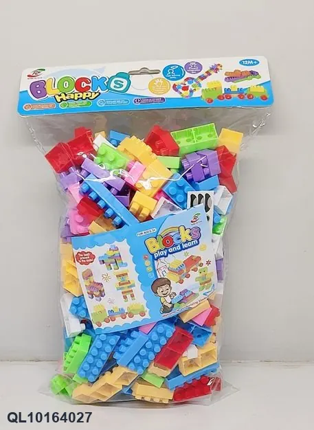 330 Pieces Of Interlocking Plastic Blocks/Transparent PVC Card Head Bags PVC Super Transparent Card Head Bag wholesale from Qili Toys