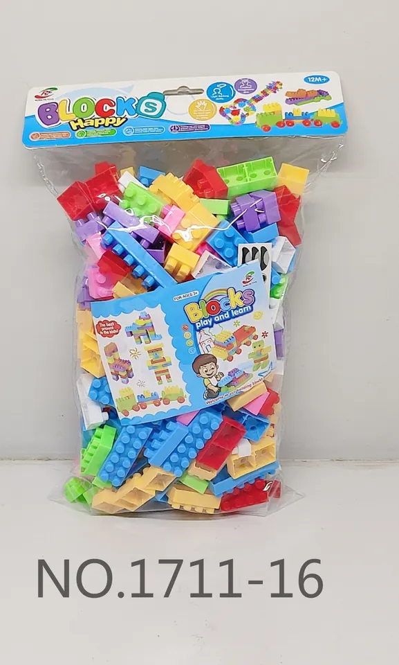 330 Pieces Of Interlocking Plastic Blocks/Transparent PVC Card Head Bags PVC Super Transparent Card Head Bag wholesale from Qili Toys