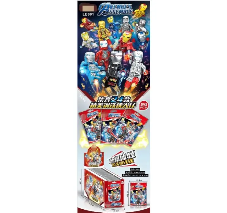 Building Block Minifigure Blind Box (24pcs single price) Display Box wholesale from Qili Toys