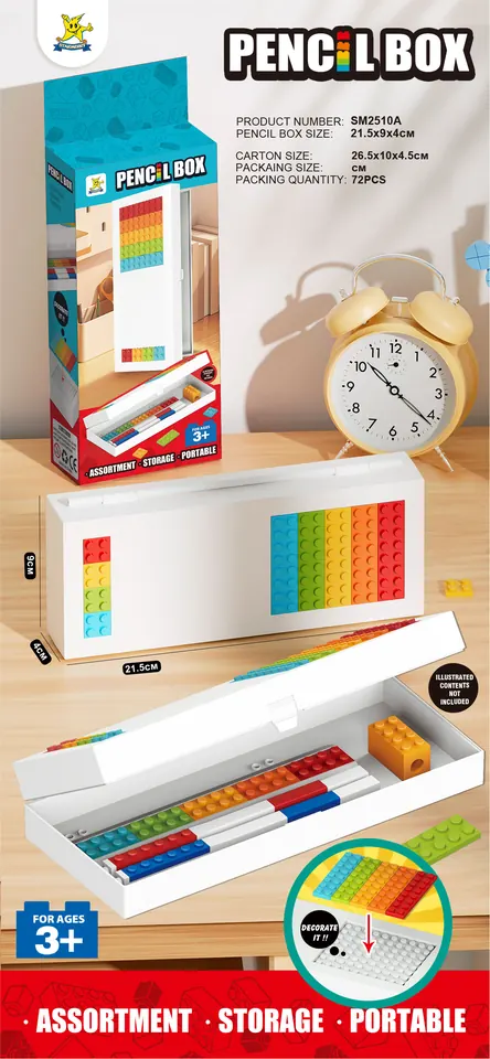 Building Block Pencil Case Color Box wholesale from Qili Toys