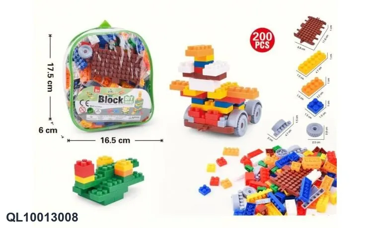 Building Blocks 200PCS Backpack Bag wholesale from Qili Toys
