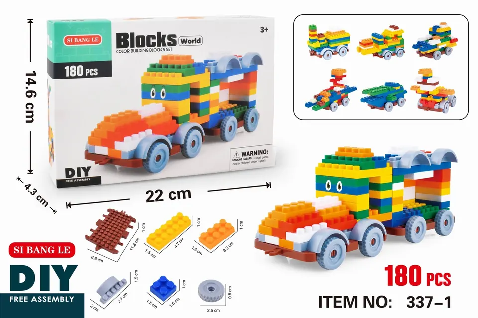 Color Box Puzzle Small Particle Building Blocks 180PCSDIY Assembled And Inserted Creative Modeling Building Blocks Color Box wholesale from Qili Toys