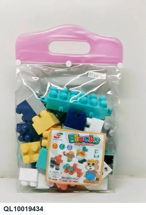 Creative Assembly Building Blocks Set Tote Bag wholesale from Qili Toys