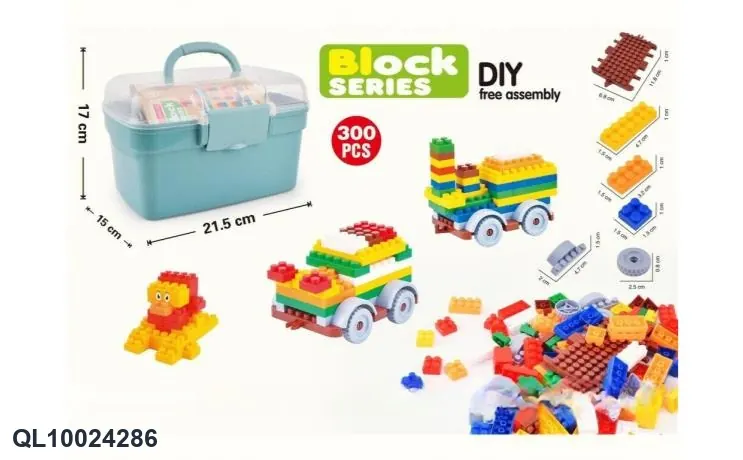 Creative Assembly Building Blocks Set (300 pcs) Storage Box wholesale from Qili Toys