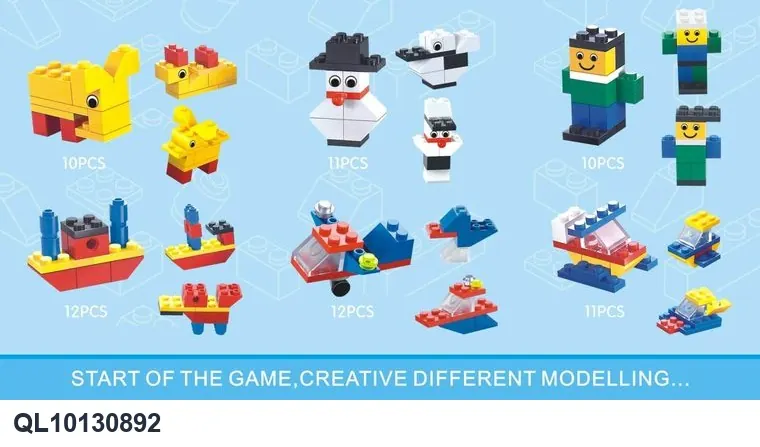 Creative Assembly Building Blocks Set White Bag wholesale from Qili Toys