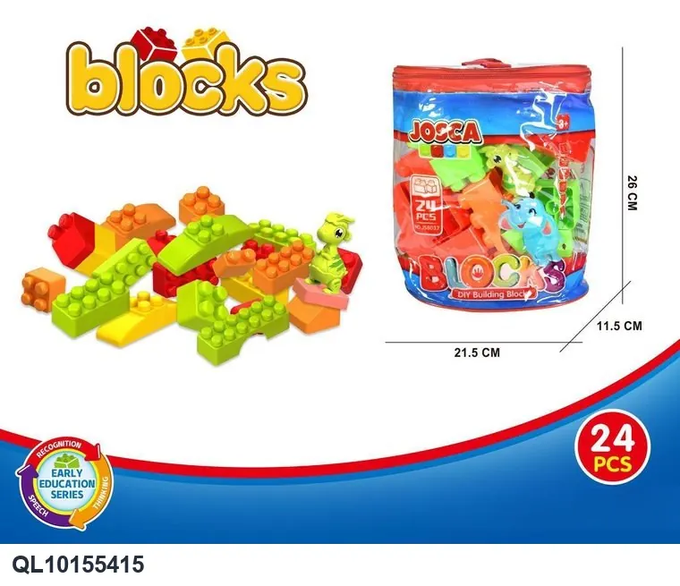 Creative Assembly Building Blocks Set (24 pcs) Bagged Pack wholesale from Qili Toys