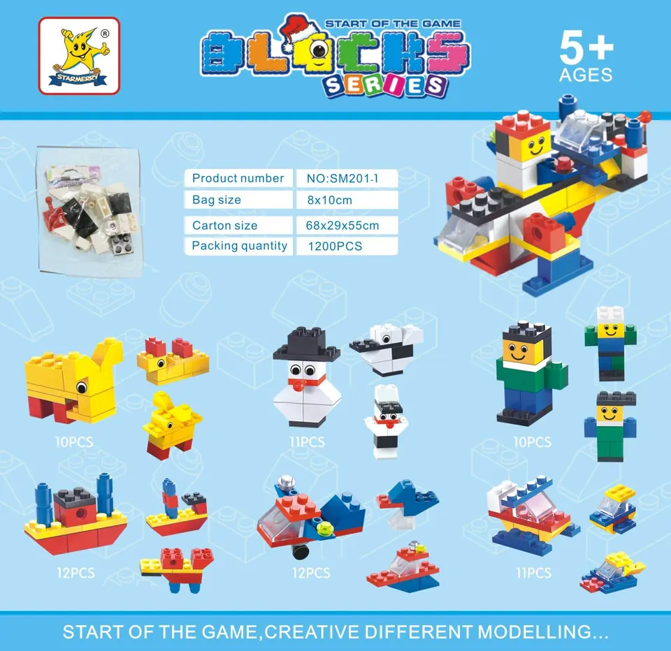 Creative Assembly Building Blocks Set White Bag wholesale from Qili Toys