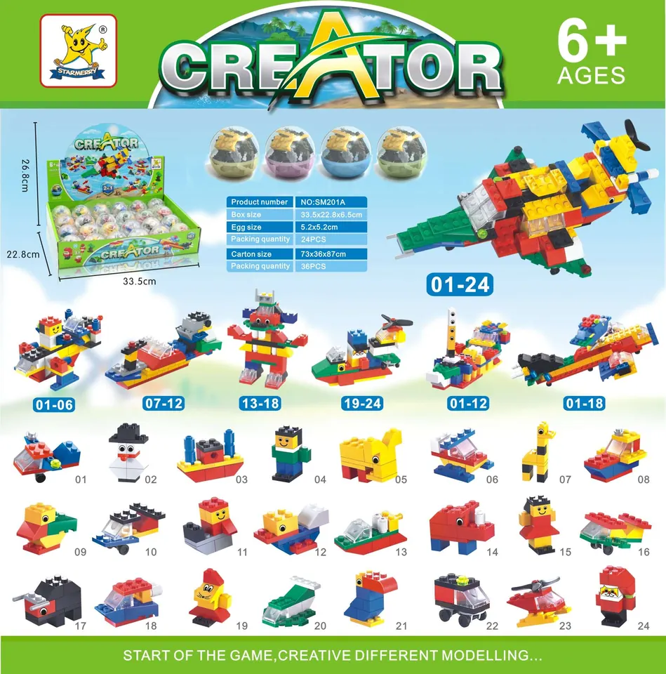 Creative Assembly Building Blocks Set Twist Egg Display Case wholesale from Qili Toys