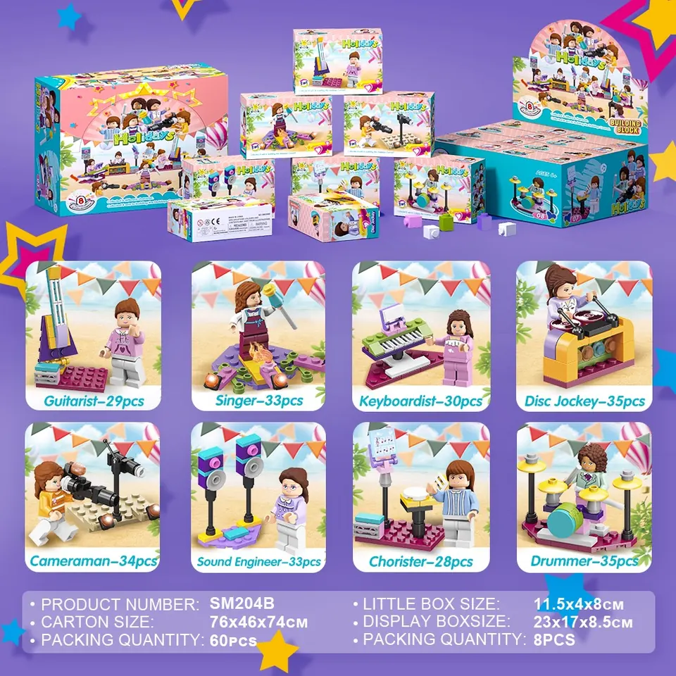 Creative Assembly Building Blocks Set Display Box, Gift Box wholesale from Qili Toys