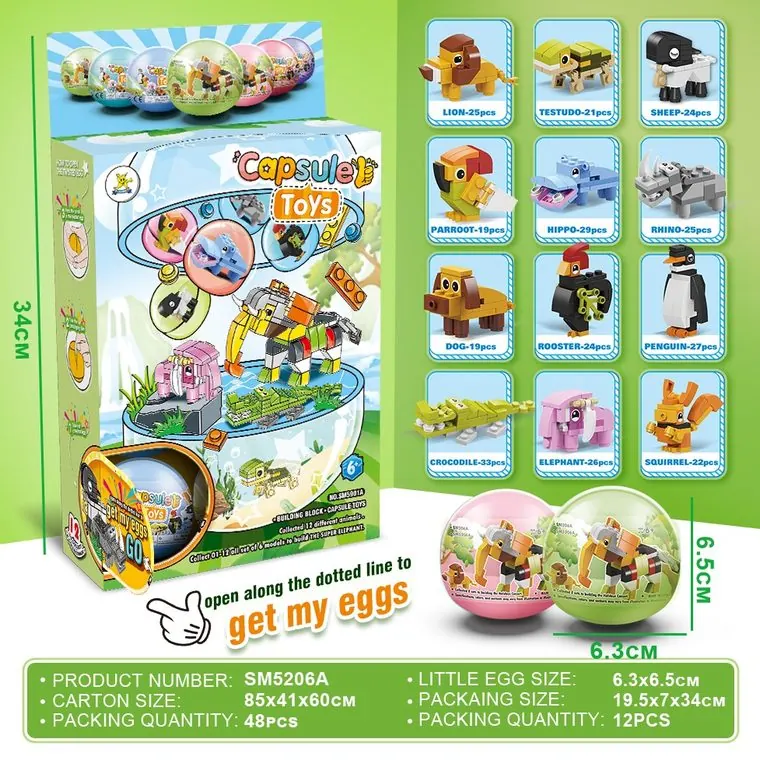 Creative Assembly Building Blocks Set Twist Eggs; Blind Boxes wholesale from Qili Toys