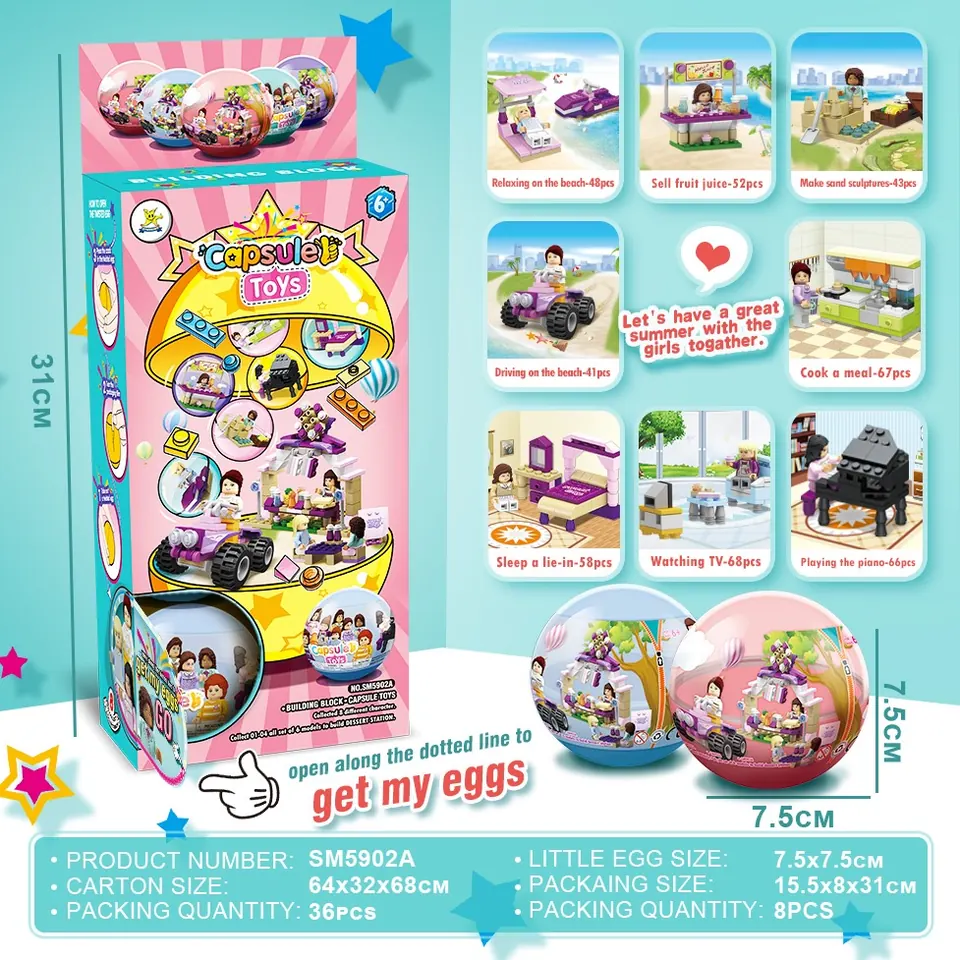 Creative Assembly Building Blocks Set Twist Eggs; Blind Boxes wholesale from Qili Toys