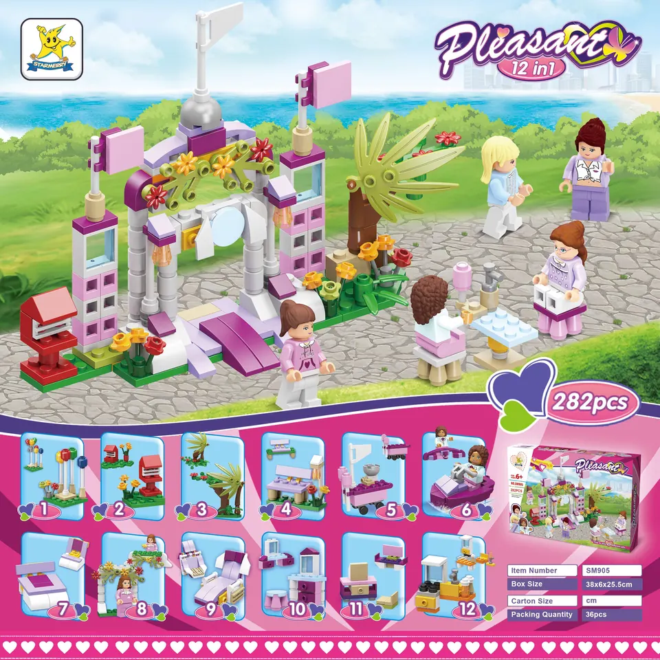 Creative Assembly Building Blocks Set Color Box wholesale from Qili Toys