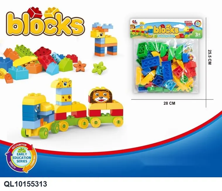 DIY Educational Building Blocks (48 pieces) Header Bag wholesale from Qili Toys