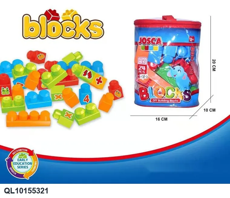 DIY Educational Building Blocks (24 pieces) Bagged Pack wholesale from Qili Toys