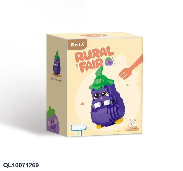 Eggplant Building Block Model Boxed wholesale from Qili Toys