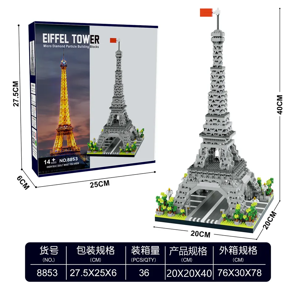 Eiffel Tower Airplane Box wholesale from Qili Toys