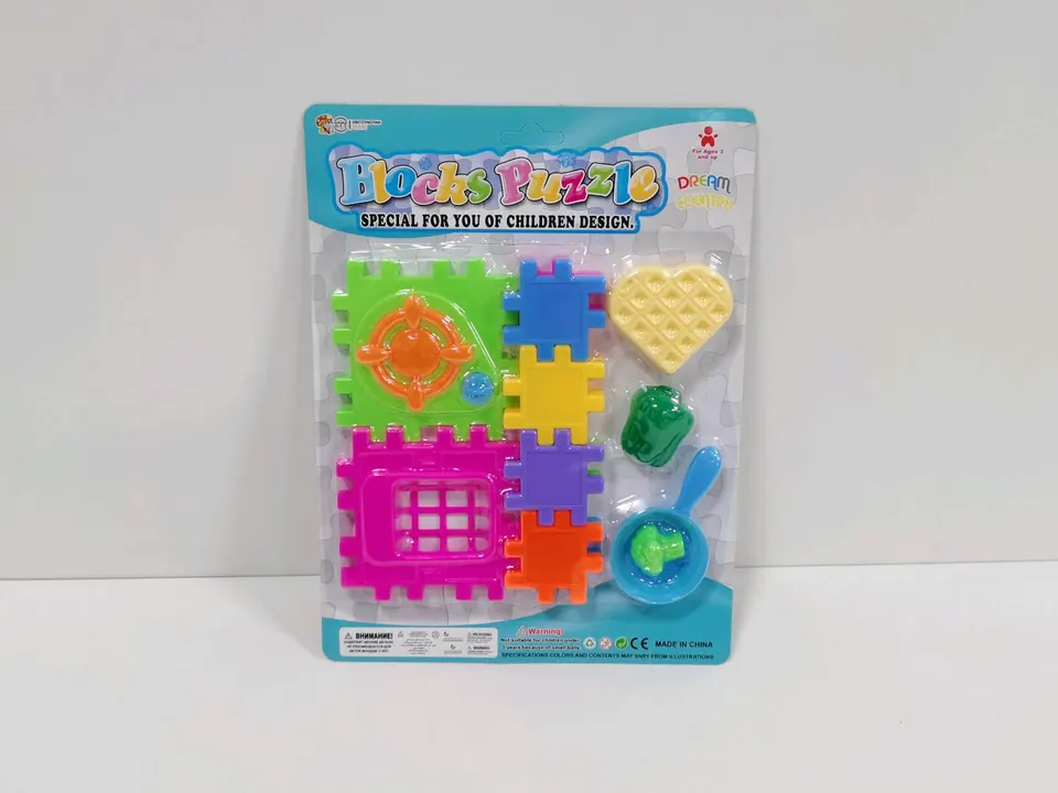 Fun Building-Block Tableware & Vegetables Blister Board wholesale from Qili Toys