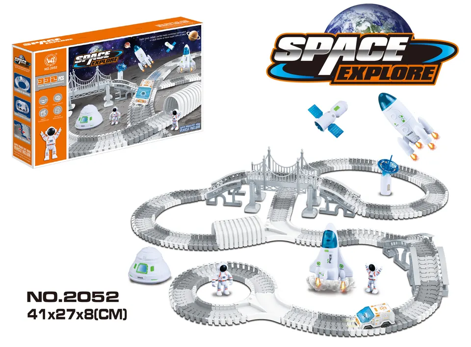High-Speed Electric Track Car (332 pieces), Does Not Include AA Batteries (batteries not included). Color Box wholesale from Qili Toys
