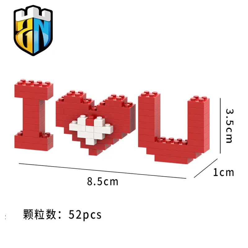 ILOVEYOU Building Blocks OPP wholesale from Qili Toys