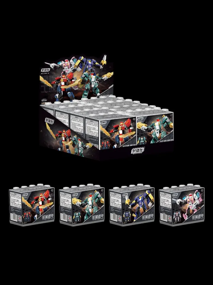 Mechanical Armor (1pdq/4 models mixed) : 113PCS : 107PCS : 108PCS : 109PCS Building Blocks Display Box wholesale from Qili Toys