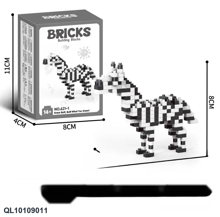 Micro Building Blocks Educational Toy Zebra Color Box wholesale from Qili Toys