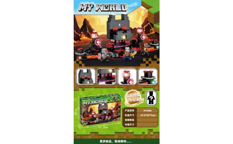 Minecraft End Arena 458-Piece Building Block Set Portable Box wholesale from Qili Toys