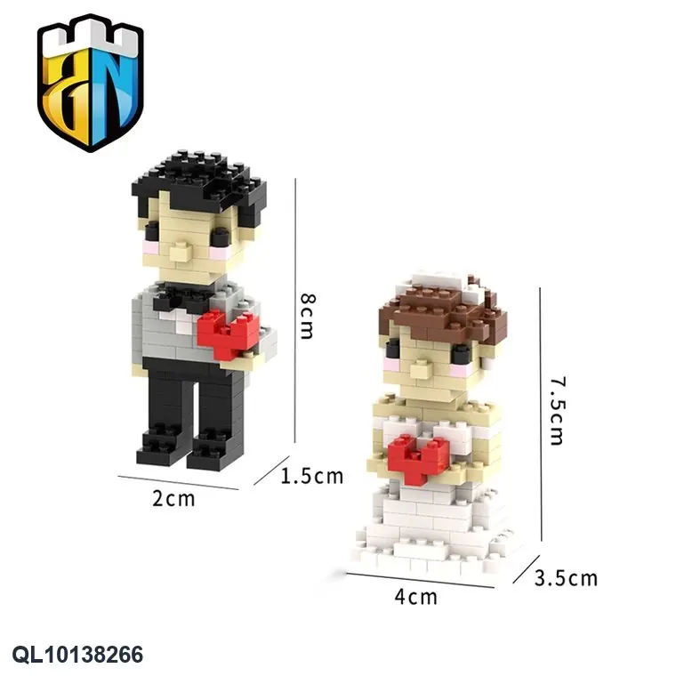 New Bride And Groom Building Blocks OPP wholesale from Qili Toys