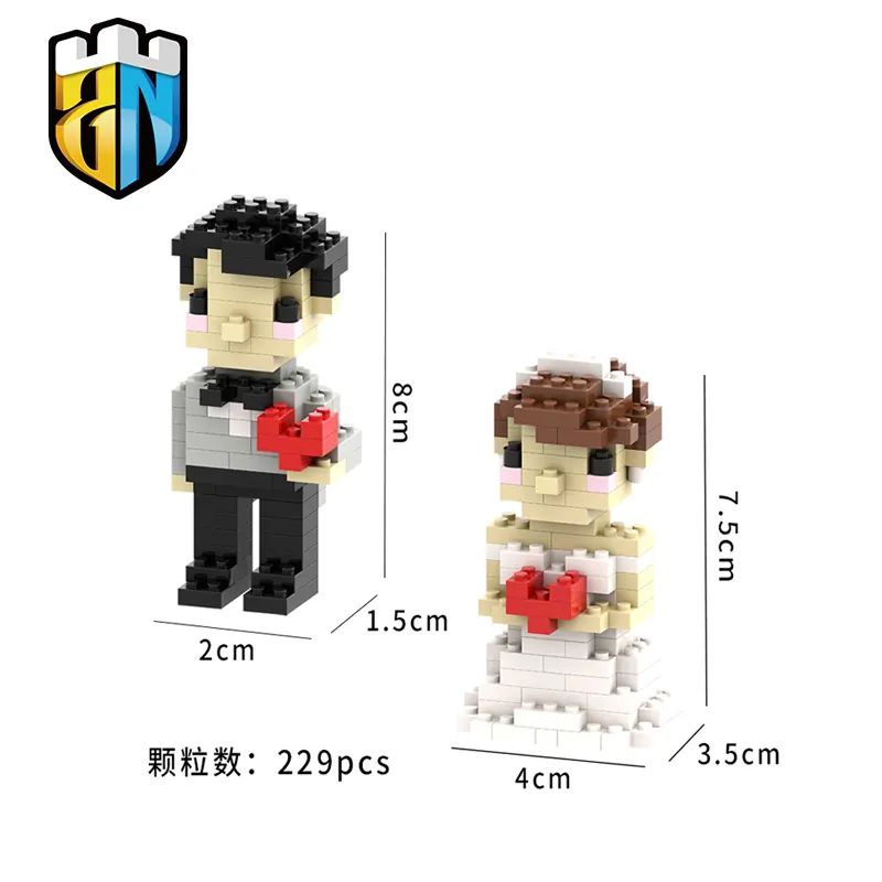 New Bride And Groom Building Blocks OPP wholesale from Qili Toys