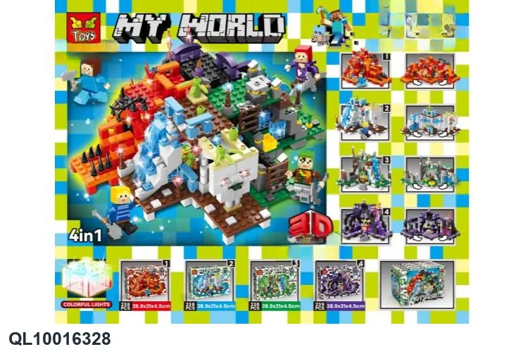 Pixel Sandbox Building Blocks With Lights Color Box wholesale from Qili Toys