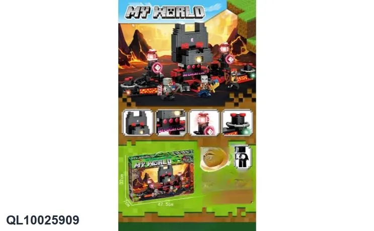 Pixel Sandbox End Arena 458-Piece Building Block Set Portable Box wholesale from Qili Toys