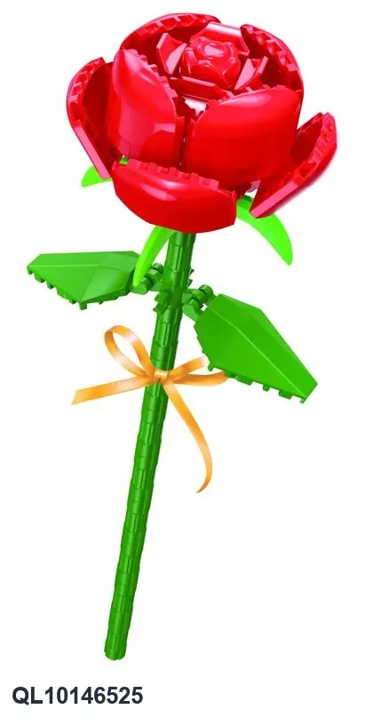 Red Rose Building Blocks Color Bag wholesale from Qili Toys