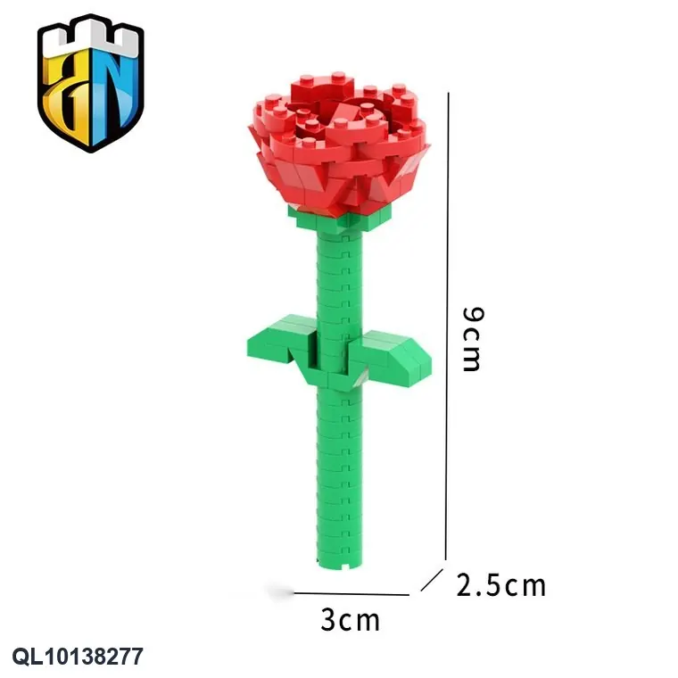 Rose-Themed Building Blocks OPP wholesale from Qili Toys