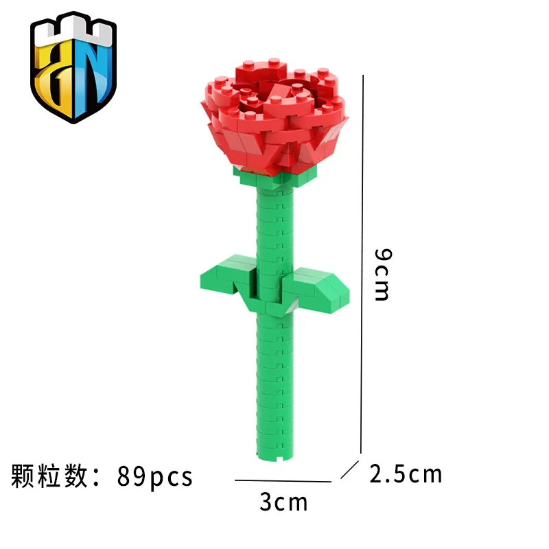 Rose-Themed Building Blocks OPP wholesale from Qili Toys