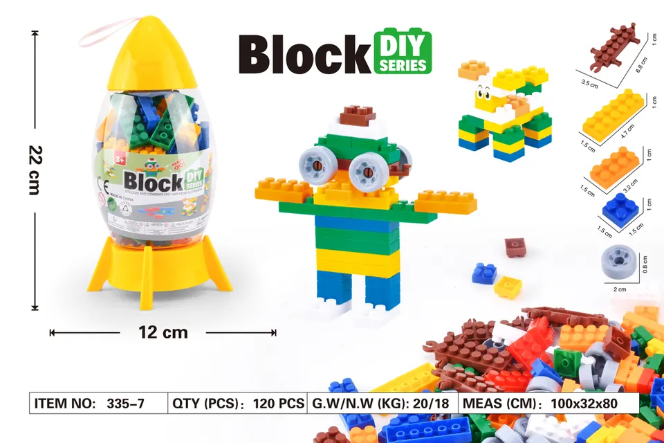 Small Particle Building Blocks Big Rocket Children's Building Blocks Toy Educational Small Particles Brain-Moving Assembly Combination Storage Box wholesale from Qili Toys