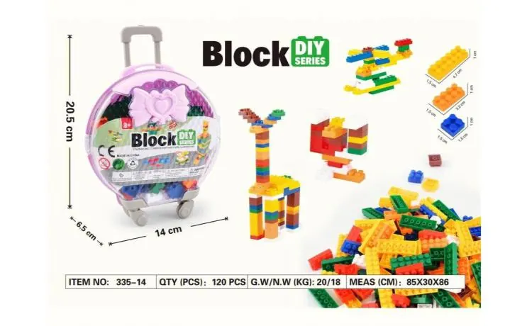 Small Particle Building Blocks DIY Assembling And Inserting Creative Modeling Building Blocks Suitcase wholesale from Qili Toys