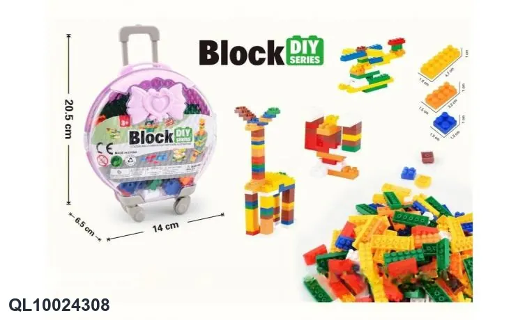 Small Particle Building Blocks DIY Assembling And Inserting Creative Modeling Building Blocks Suitcase wholesale from Qili Toys