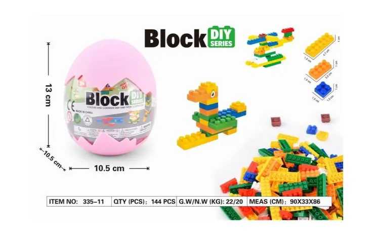 Small Particle Building Blocks For Children To Assemble Large Round Eggs DIY Assembling And Inserting Creative Modeling Building Blocks Egg Pack wholesale from Qili Toys