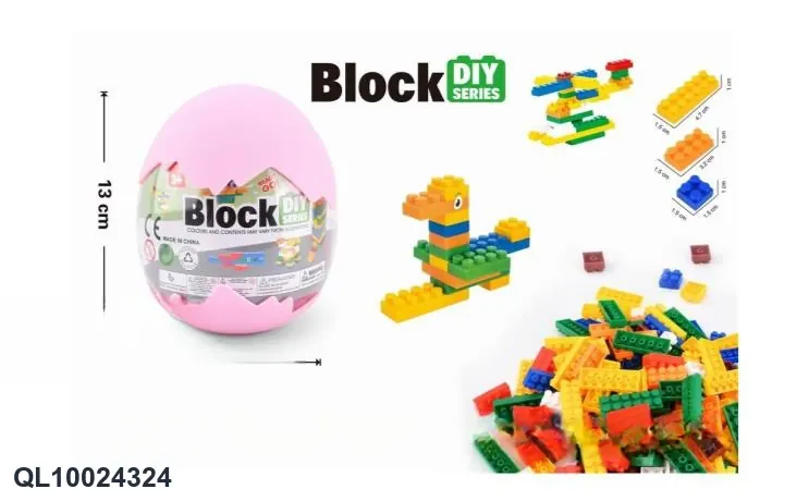 Small Particle Building Blocks For Children To Assemble Large Round Eggs DIY Assembling And Inserting Creative Modeling Building Blocks Egg Pack wholesale from Qili Toys
