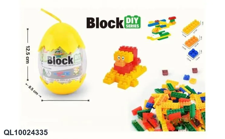Small Particle Building Blocks Puzzle Assembly Small Round Egg DIY Assembly Assembly Creative Modeling Building Blocks Egg Pack wholesale from Qili Toys
