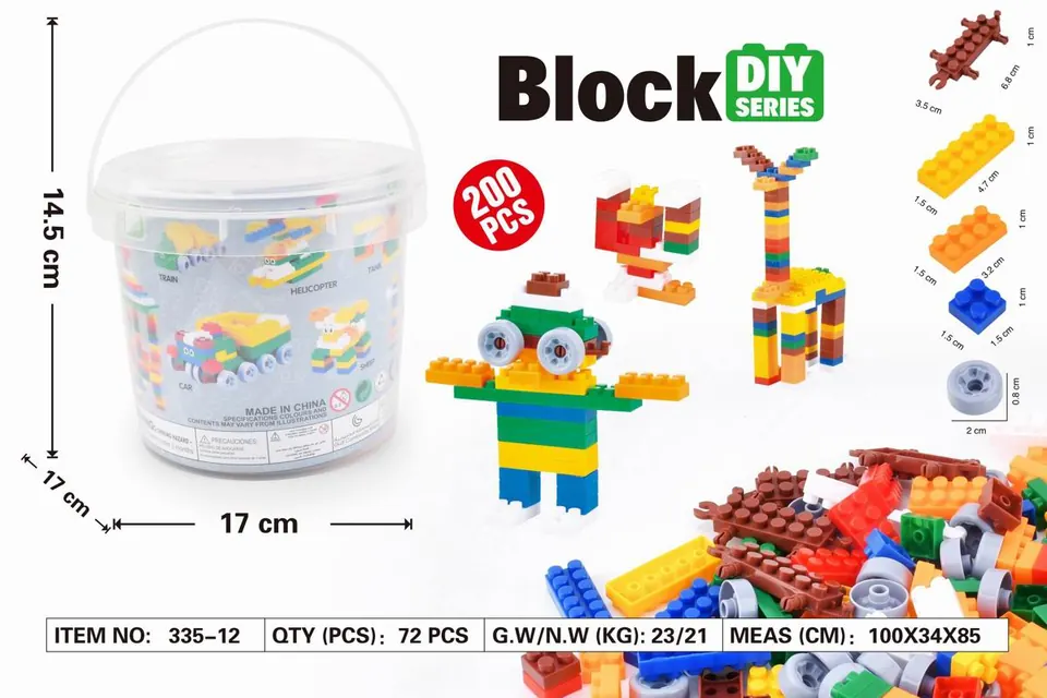 Small Particle Variety Building Blocks 200PCS Storage Box wholesale from Qili Toys