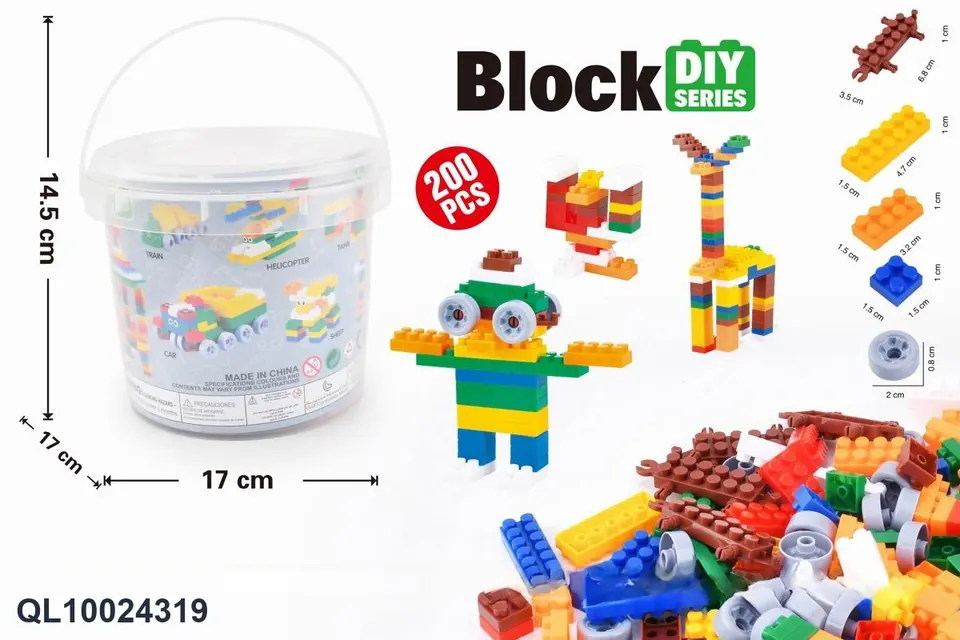 Small Particle Variety Building Blocks 200PCS Storage Box wholesale from Qili Toys