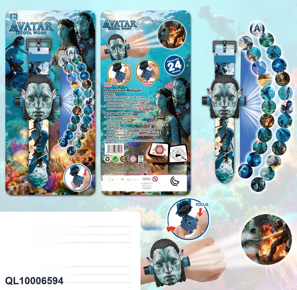 Avatar Flip Projection Watch Insert Card + Blister wholesale from Qili Toys