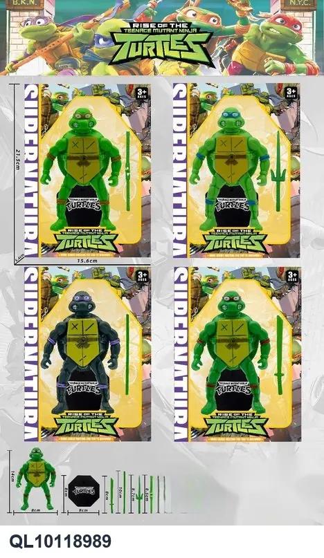 Big Teenage Mutant Ninja Turtles (weapons with chassis) Window Color Box wholesale from Qili Toys