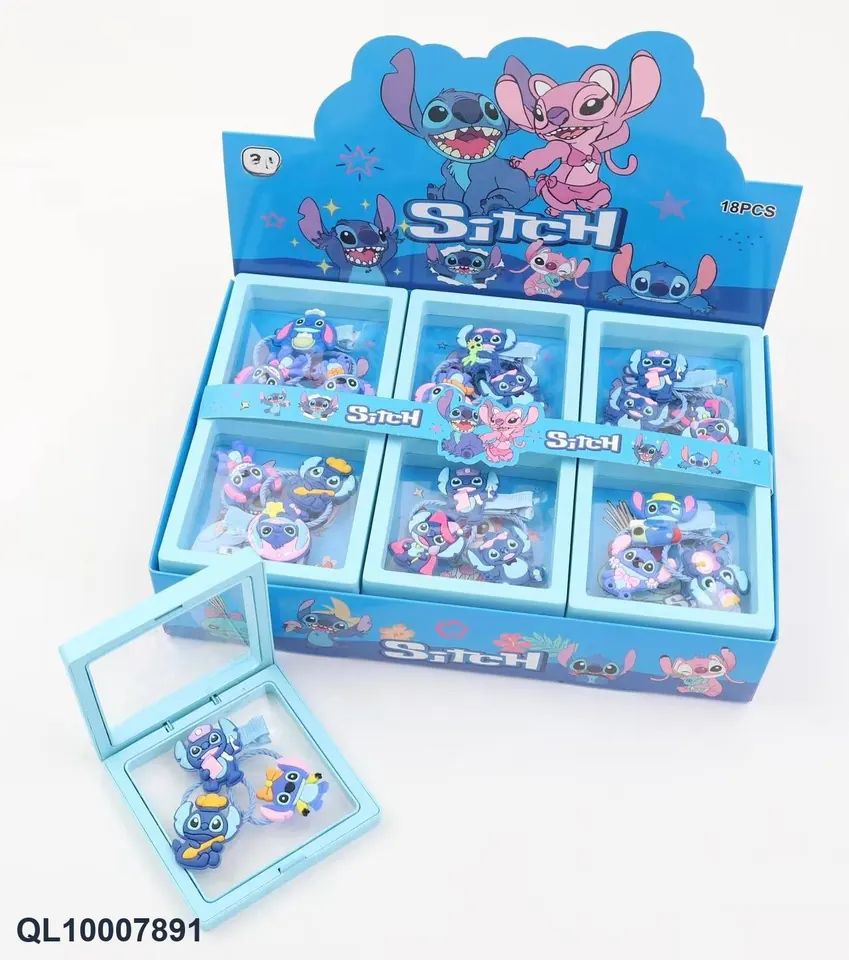 Cartoon Alien Hair Tie Set Display Box wholesale from Qili Toys