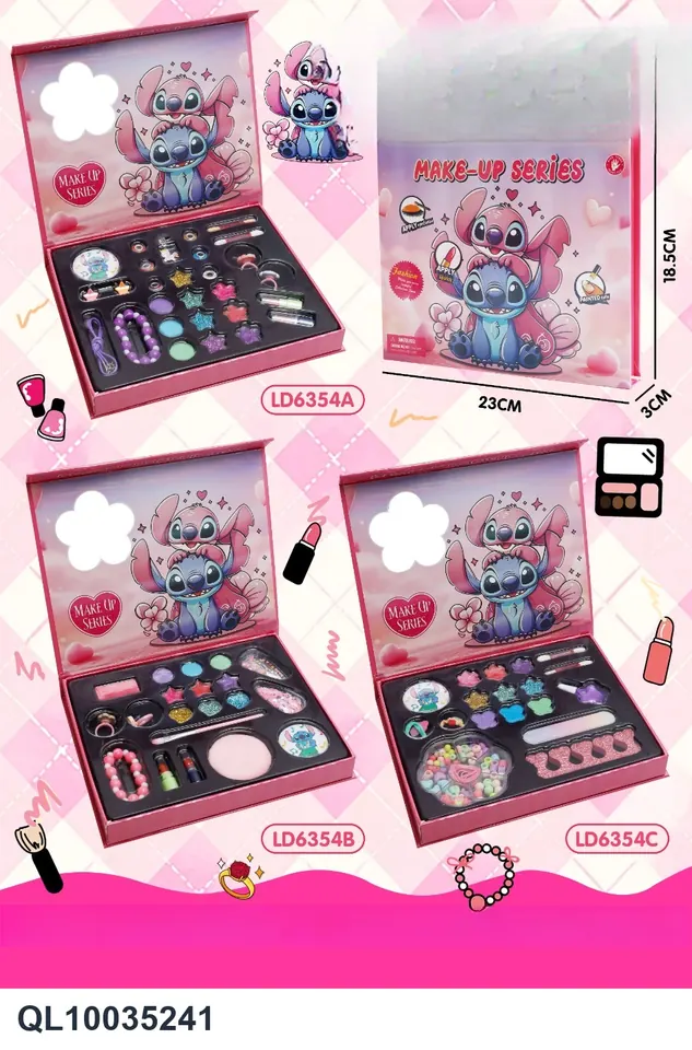 Cartoon Alien Series Makeup Kits With Three Mixed Styles Color Box wholesale from Qili Toys