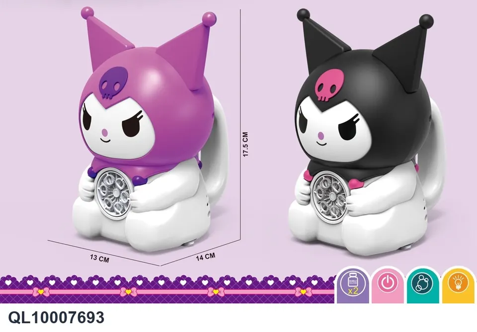 Cartoon Bunny 6-Hole Bubble Gun Color Box wholesale from Qili Toys