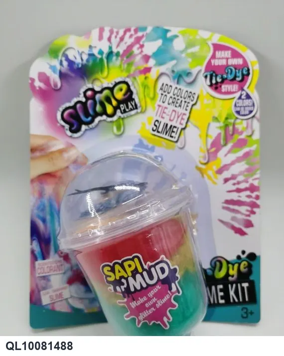 DIY Slime, 300G, Iridescent Beads (star-themed, 3 colors), Sand-Based Slime + 2 Accessory Packs + Pony + Tools (wooden stick, straw) In wholesale from Qili Toys