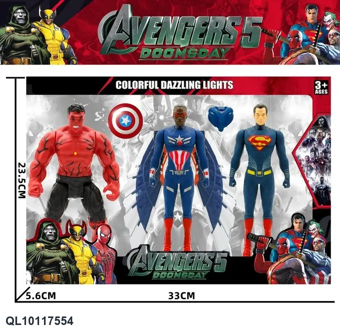 Red Giant + Falcon + Caped Hero Gift Box Edition Gift Box wholesale from Qili Toys